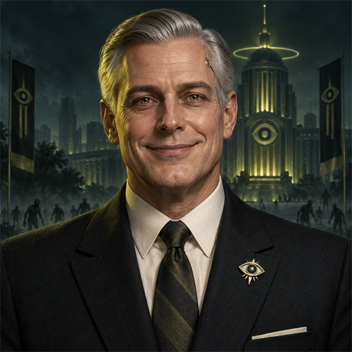 Grant Ledger, the synthetic mayor in a government suit
